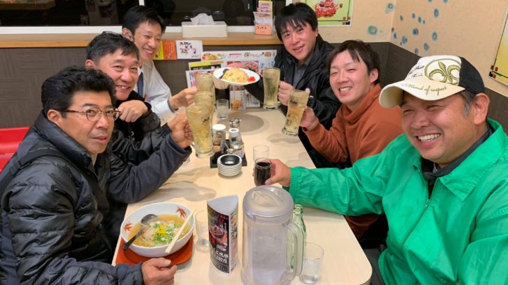 Food fight with Hokuriku district koi breeders.