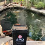 Washington state Koi hobbyist house pond visit. Thank you for inviting and choosing JPD mud booster and Yamato.