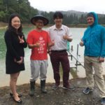 Taiwan business partner Sing Chang Koi Farm visited to Nogami mud pond . Chikara Nogami San