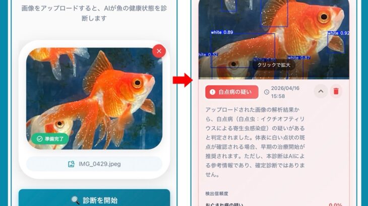 魚病診断アプリ【DI-FISH】をお試し公開しております。